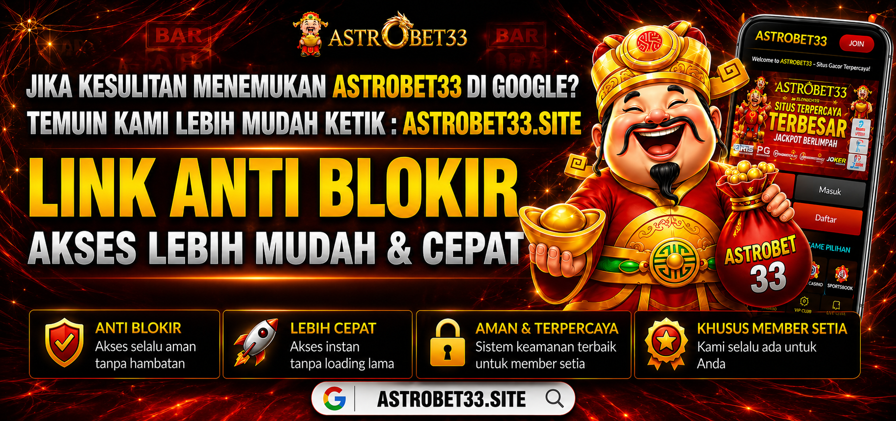 UNTUK MEMPERMUDAH AKSES KE ASTROBET33